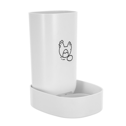 White chicken feeder spill - feeder, no