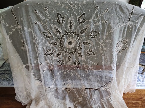 Antique french tambour - french, net