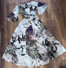 Rebecca Rhoades Esme Peacock Maxi Backless Dress RRP £295  UK6