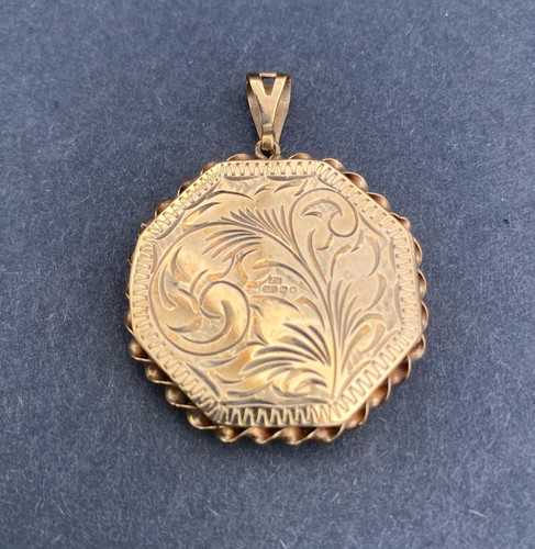 Vintage 9ct gold octagonal - vintage,