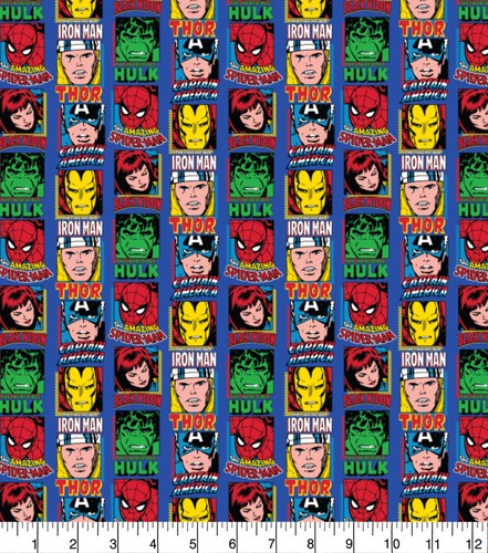 Cotton fabric with marvel - cotton,