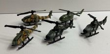 Selection Of Micro Chap Mei 2010/11 Plastic Military Army Helicopter Toys VGC