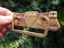 Antique vintage brass pull handle perfect for project