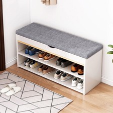 White Shoe Bench Shoe Storage