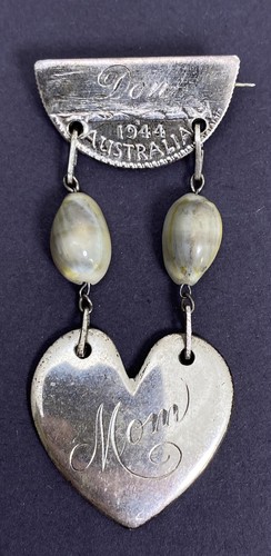 Wwii trench art sweetheart pin - art,