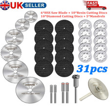 31pcs Diamond Cutting Discs Wheel Saw Blade Set Drill Bit For Dremel Rotary Tool