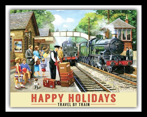 Happy holidays steam - holidays, train