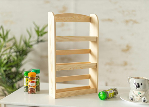 Wooden tier spice rack - 3,