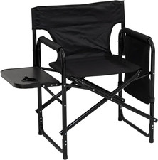 Folding Aluminium Directors Chair for Camping, Fishing, Garden, Sports with Sid
