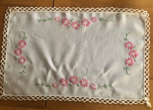Vintage hand embroidered - vintage, tray