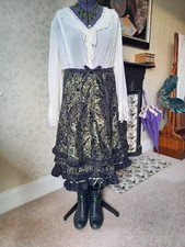 Steampunk Skirt Green Black