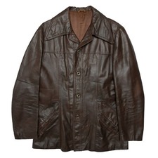 Elvo (Germany) 70s, Oversized Collar, Edge-Stitched Lapels, Western