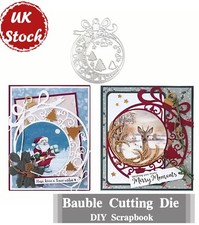 Christmas Bauble Cutting Die Card Making Embossed Stencil Craft DIY Scrapbooking