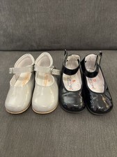 ANDANINES GIRLS SHOES X2 PAIRS SIZE 23 PATENT LEATHER SUPER CUTE