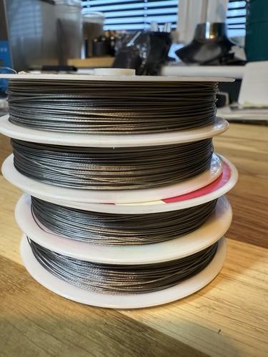 50m silver 38mm tiger tail - silver, 0.38mm