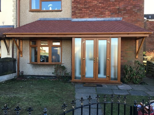 Upvc french doors light oak - light,