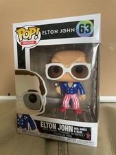 Elton John (Red, White & Blue) #63 BOXED Funko POP! RARE VAULTED