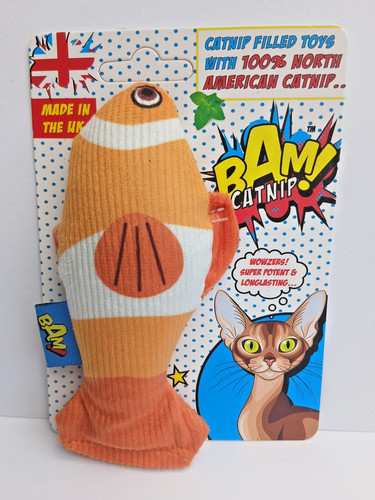 Bam catnip filled clownfish - bam,