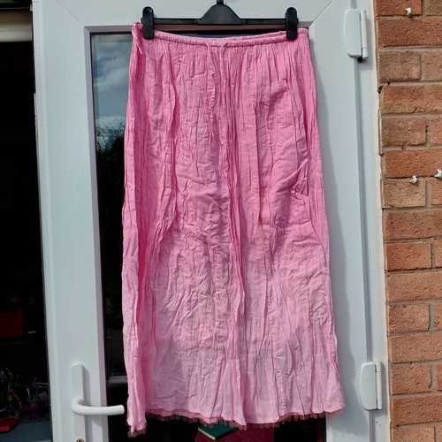 Kushi pink crinkle cotton - , midi