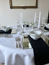 120 Black Large 100% Cotton Napkins Job Lot Bulk - £1 per napkin