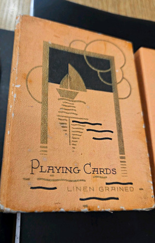 Vintage art deco playing cards - art,