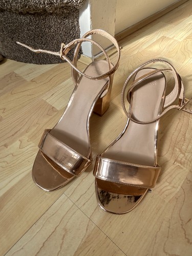 Asos rose gold strappy mid - rose,