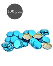 100 crown caps 26mm - caps, metallic