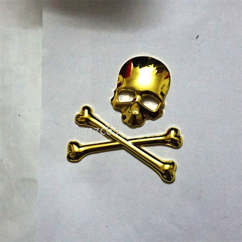 Chrome skull gold metal - gold,