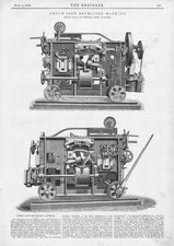 DAVIS & PRIMROSE Leith Angle Iron Bevelling Machine Antique Print 1890