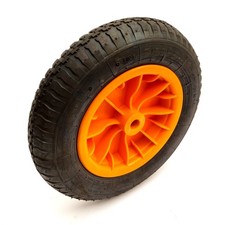 3.50-8 Wheel & Tyre & Inner Tube 14 Inch Orange 3/4" Bore Dinghy Launch Trolley