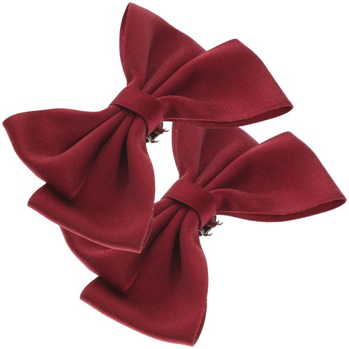 2pcs dark red bow shoe - 2pcs,