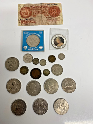 Vintage coins banknote - coins, &