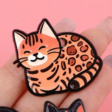 Cute Bengal Cat Enamel Pin