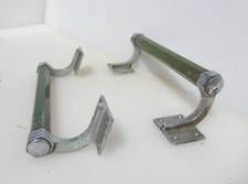 Vintage Chromed Brass & Bakelite Door Handles Shop Pulls Old Pub Cinema Deco 10"