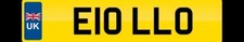 PRIVATE NUMBER PLATE E10 LLO