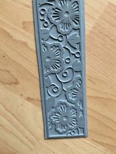 Grey Rubber floral flower stamp / texture mat for printing stamping cards craft