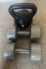 Pro Fitness 2 x 4.5kg Dumbells & 6kg Kettlebell