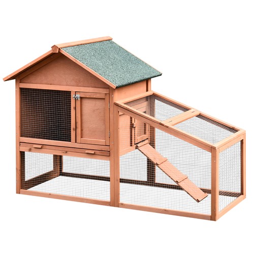 Pawhut rabbit hutch - hutch,, tier