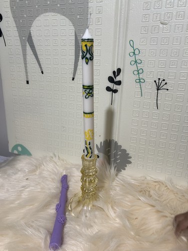 Long wax candles - x4,