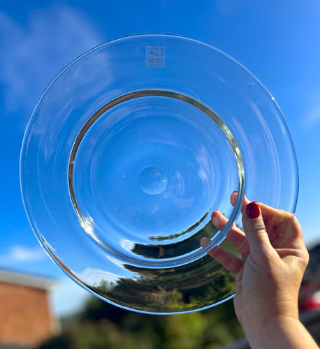 Lsa clear glass round serving - clear,