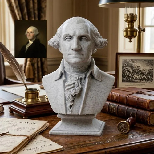 George washington bust statue - george,
