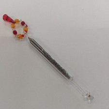 Vintage Glass Lace Bobbin with Lava From Vesuvius
