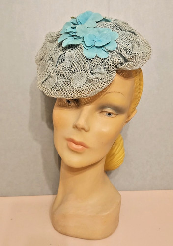 Vintage 1940s blue - 1940s, polka