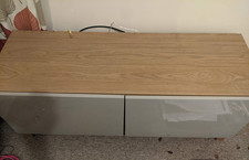 IKEA Besta TV Stand Unit Wood Effect and Grey 120W 48D 42H