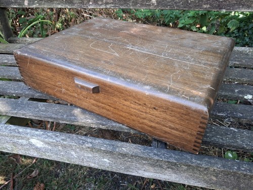 Vintage wooden cutlery - wooden, box