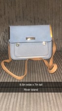 Baby Blue And Beige Shoulder Bag