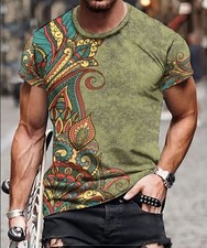 Men's 3D Floral Print T-Shirt