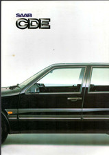 Saab CDE Saloon 1988 UK Market Foldout Sales Brochure 9000
