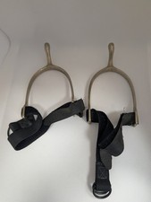 HS.Sprenger Gold Coloured Horse Riding Spurs Hook & Loop Strap (S6)