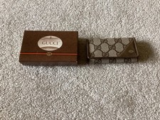 Gucci brown GG canvas leather